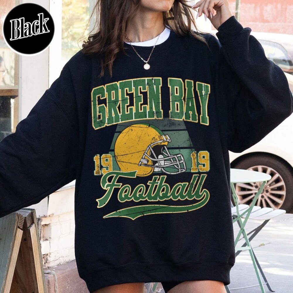 Green Bay Football Vintage Style Crewneck Sweatshirt 17